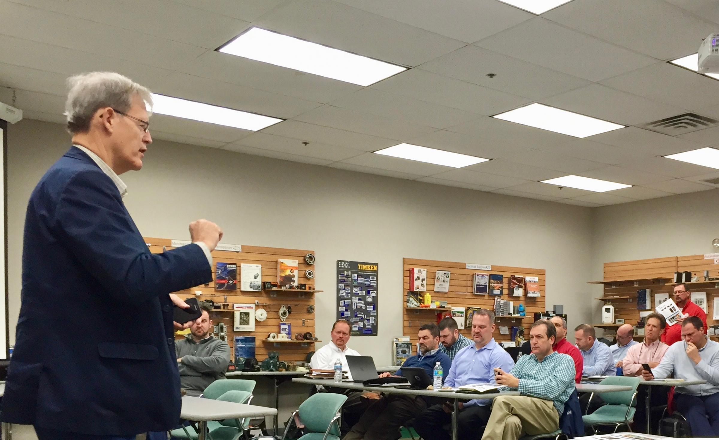 Terry Clausing Conducting a Training Session in Classroom