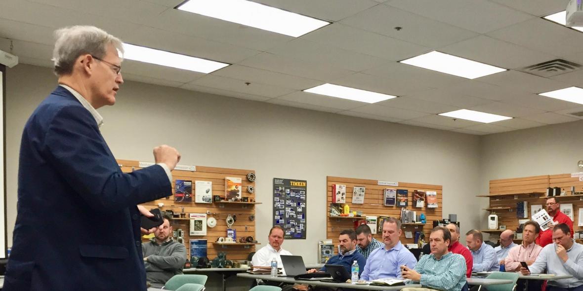 Terry Clausing Conducting a Training Session in Classroom